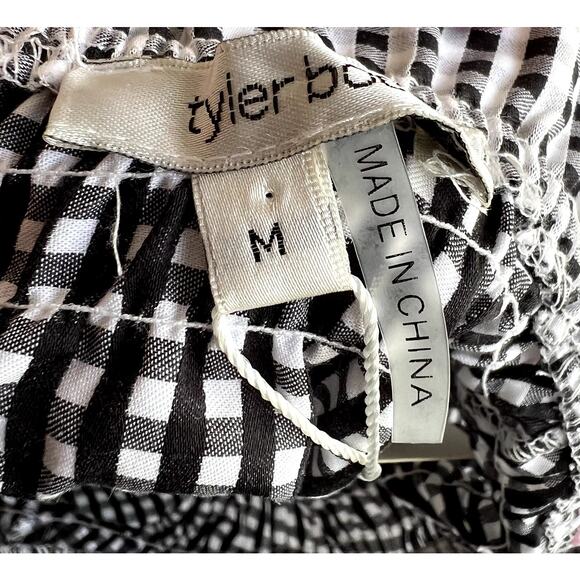 Tyler Böe Dress Women Medium Checkered Ruffle NEW Cottagecore Prairie Hippie - Picture 14 of 14